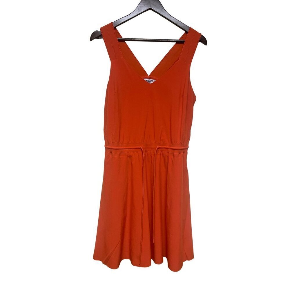 NEW! Athleta Savannah Strap Mini Athletic Dress Orange Pockets Women's Small - Picture 2 of 11